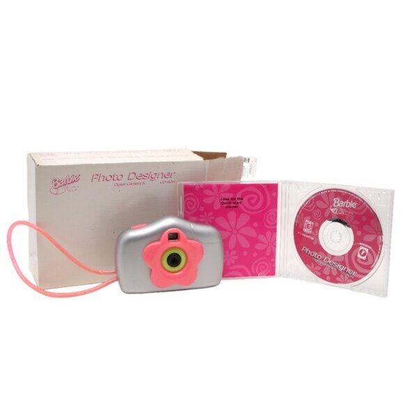 Vintage 1998 BARBIE Digital Camera Photography CD ROM Pink Girly Fun Mattel - Picture 14 of 14